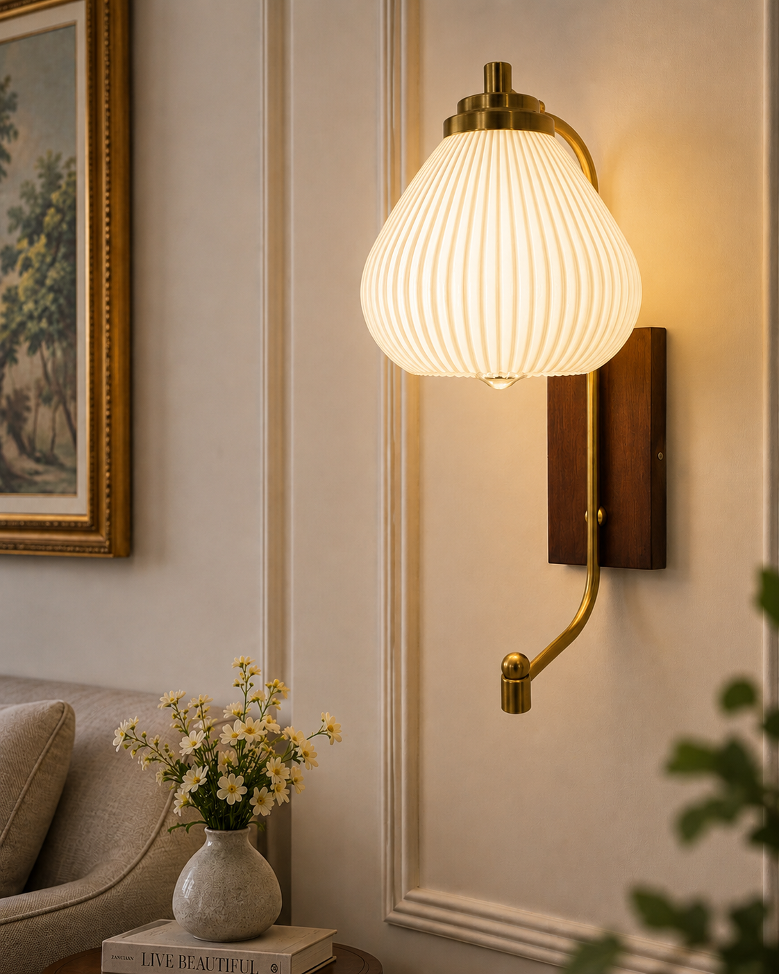 Lumiera Ribbed Shade Wall Light