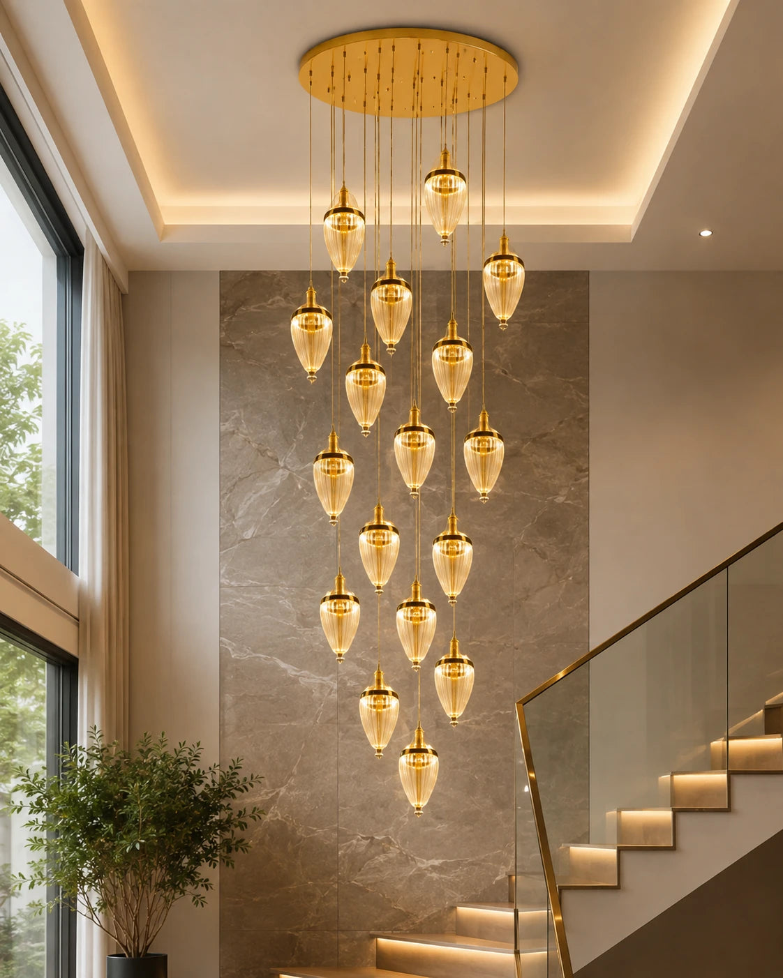 The Aurelia Cascading Teardrop Chandelier 