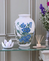 Fencai Blue Blossom Bone China Vase 