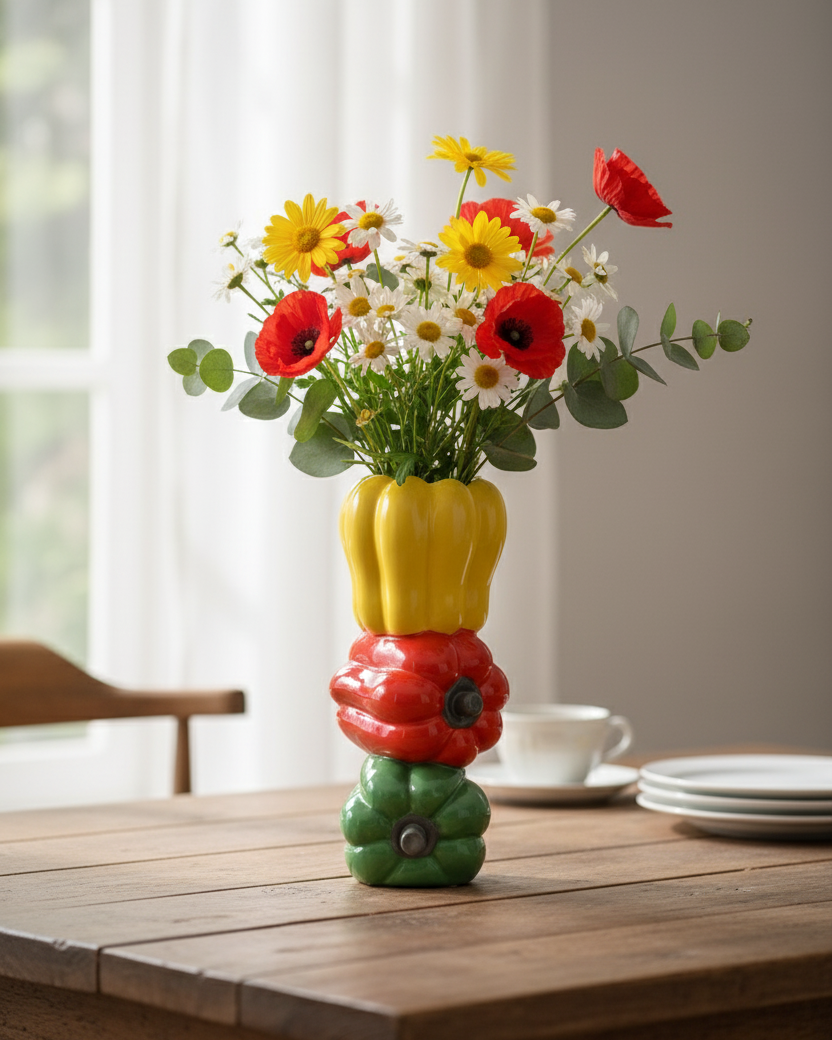 Bell Pepper Ceramic Vase 