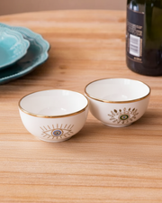 Guardian Evil Eye Ceramic Katori - Set Of 2