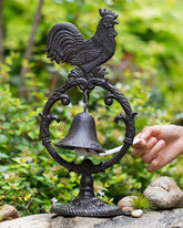 Rooster Cast Iron Tabletop Dinner Bell 