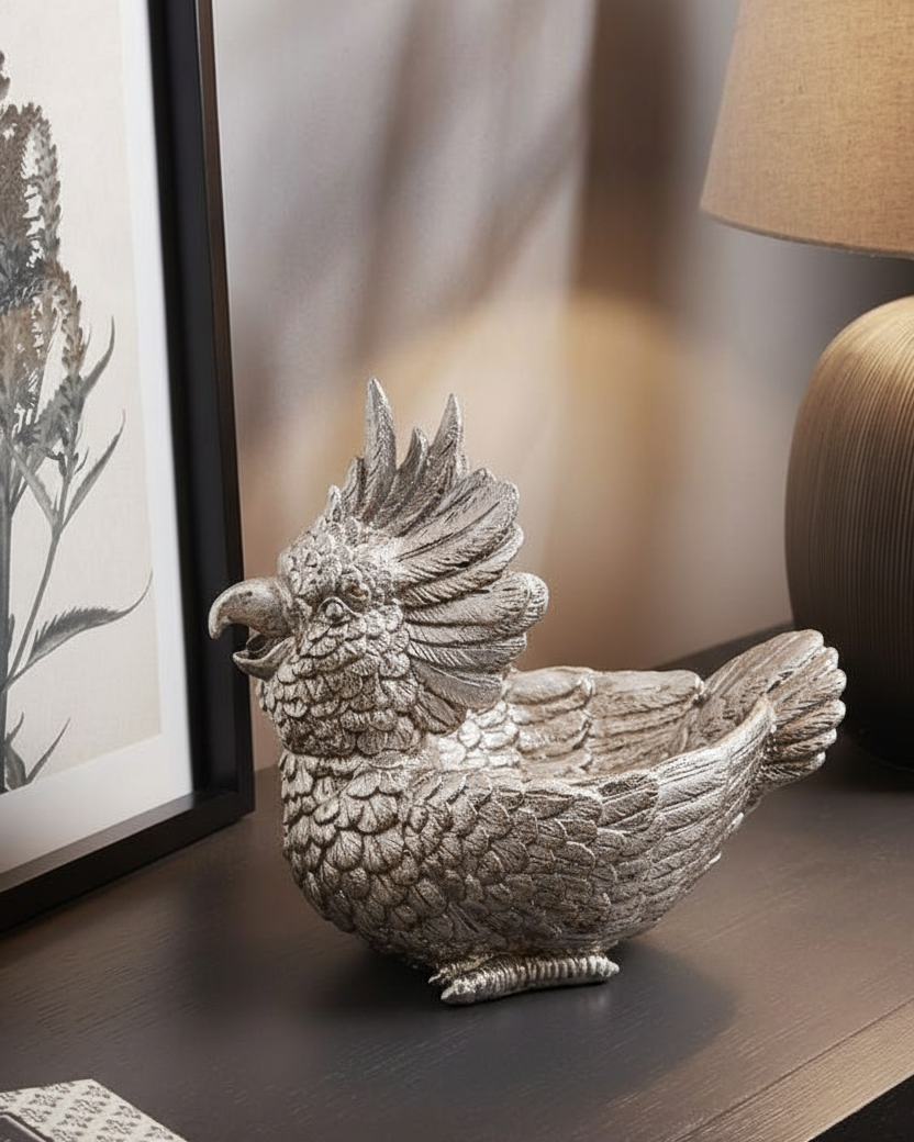 Silver Cockatoo Tray Bowl 