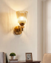 Ribbed Jade Wall Light 