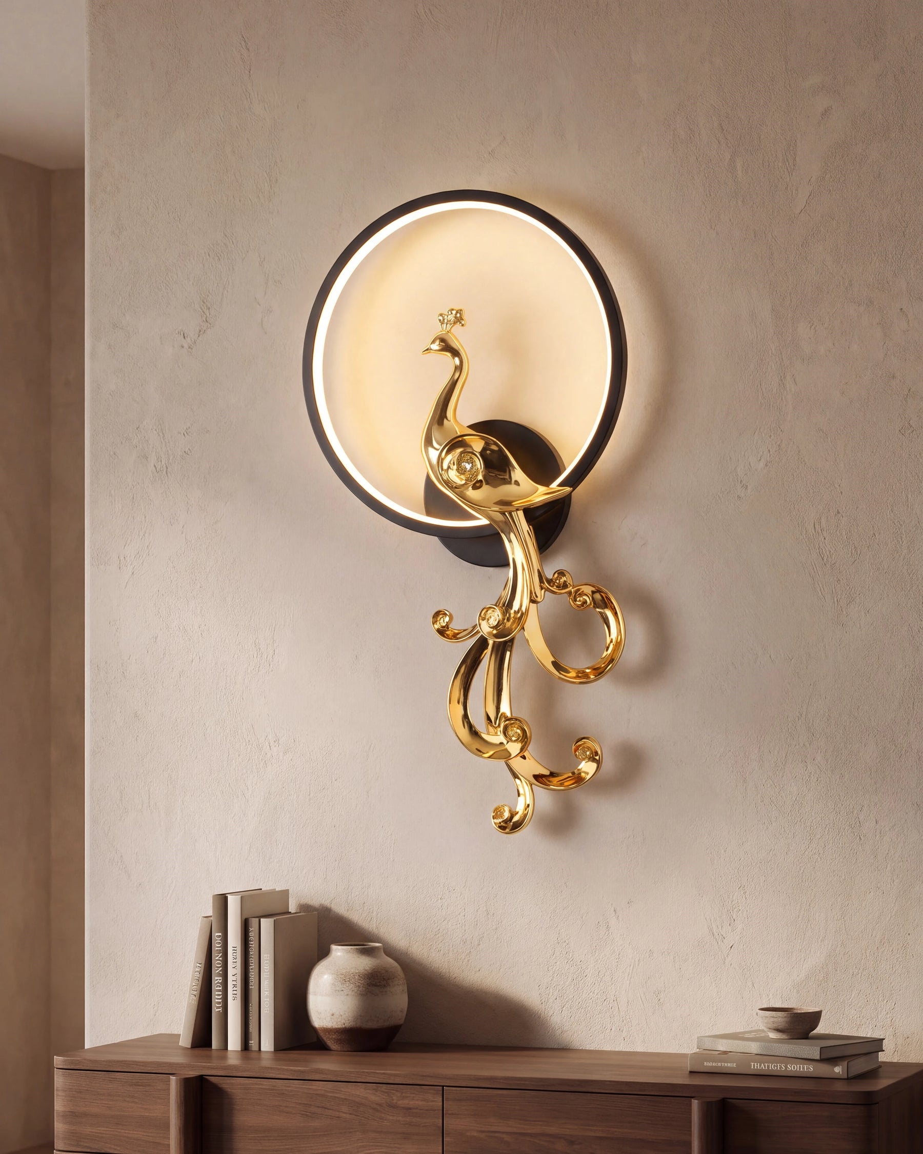 Royal Peacock Wall Sconce - Right 