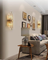 Modern Prism Glass Wall Light - Gold 