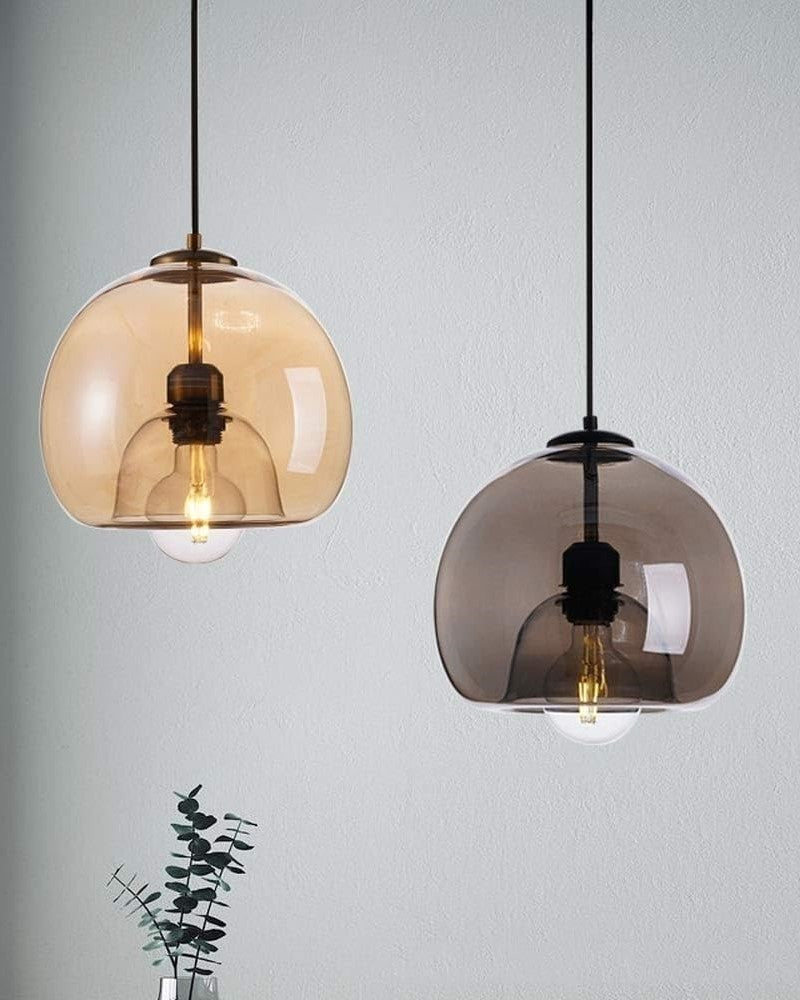 Modern Smoke Grey Hanging Pendant Light-1L 