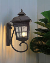 Outdoor Garden Wall Light - Black 