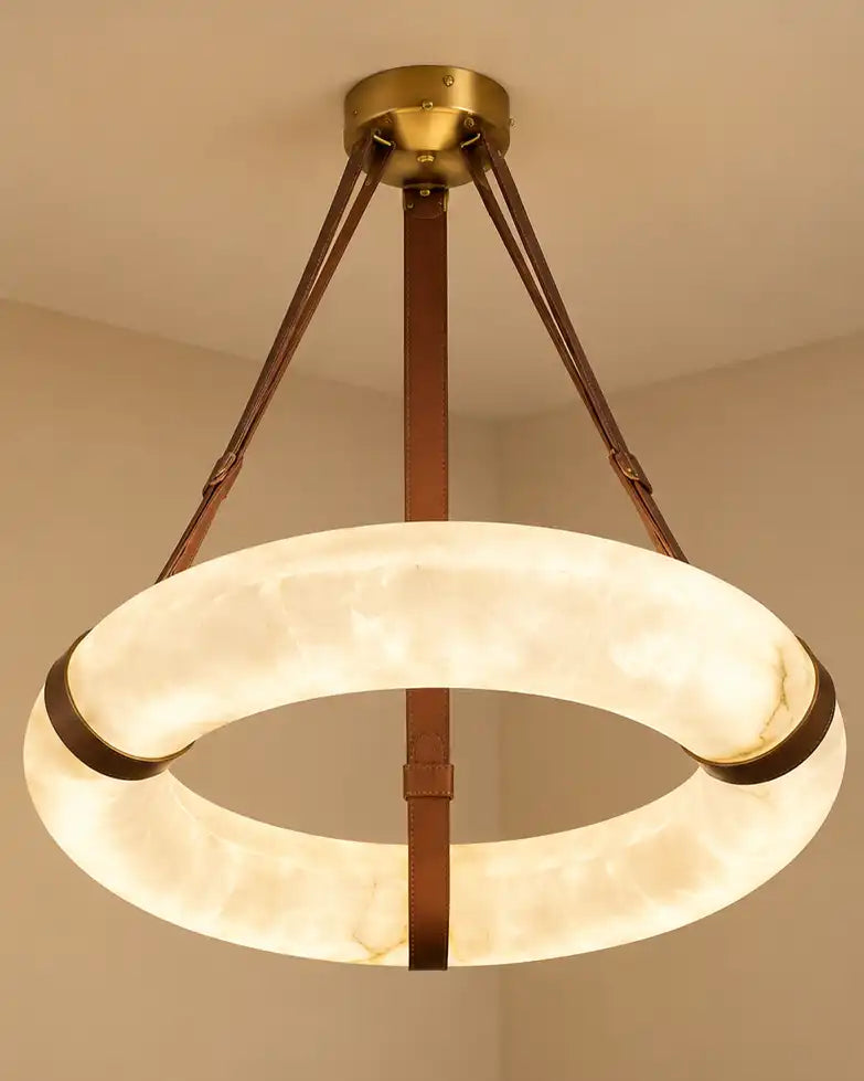 Sculpted Marble Infinity Chandelier