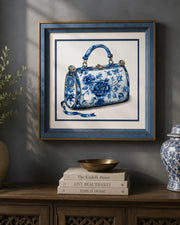 Blue & White Framed Wall Art - 12"x12"