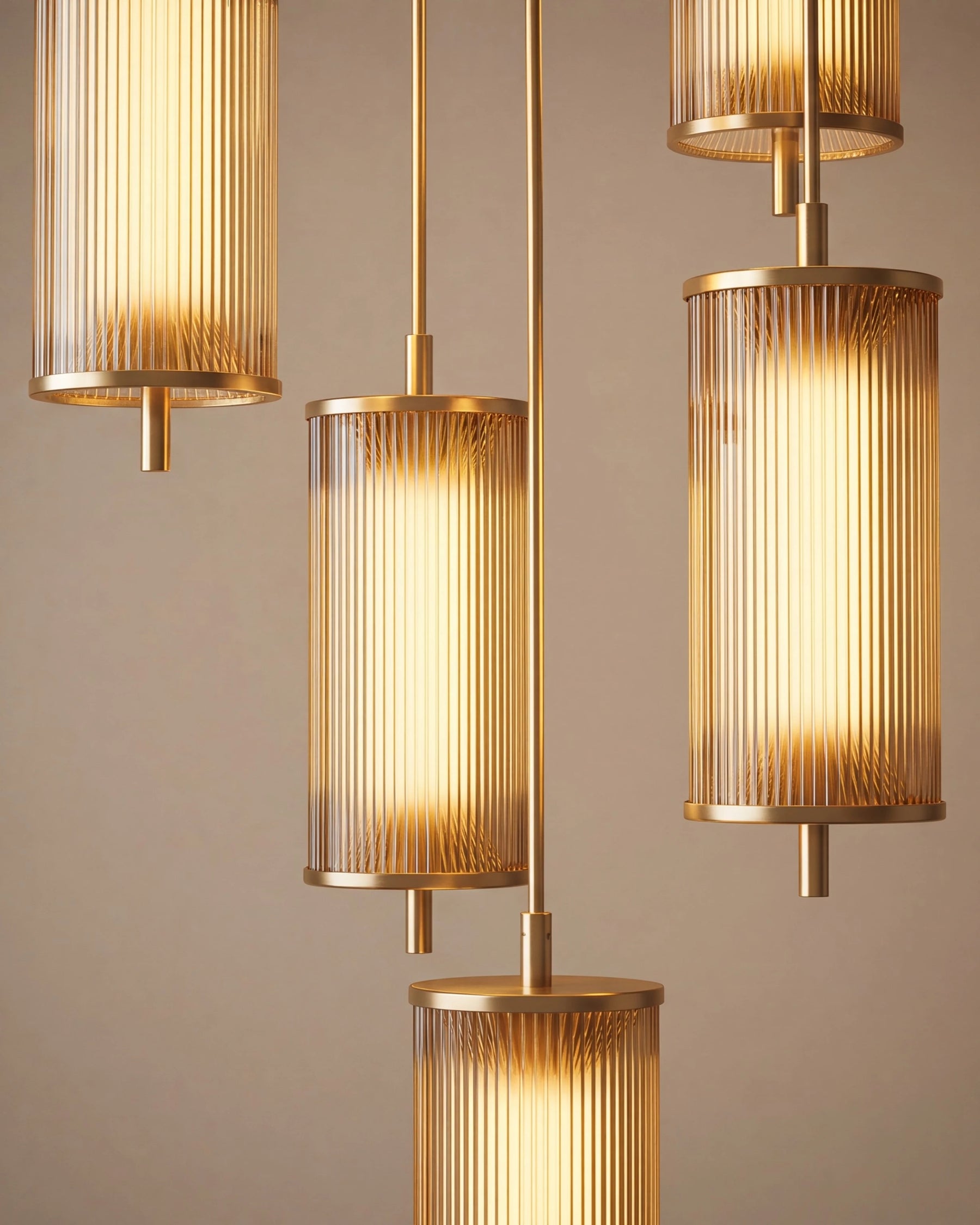 Amber Spiral Pendant Light 