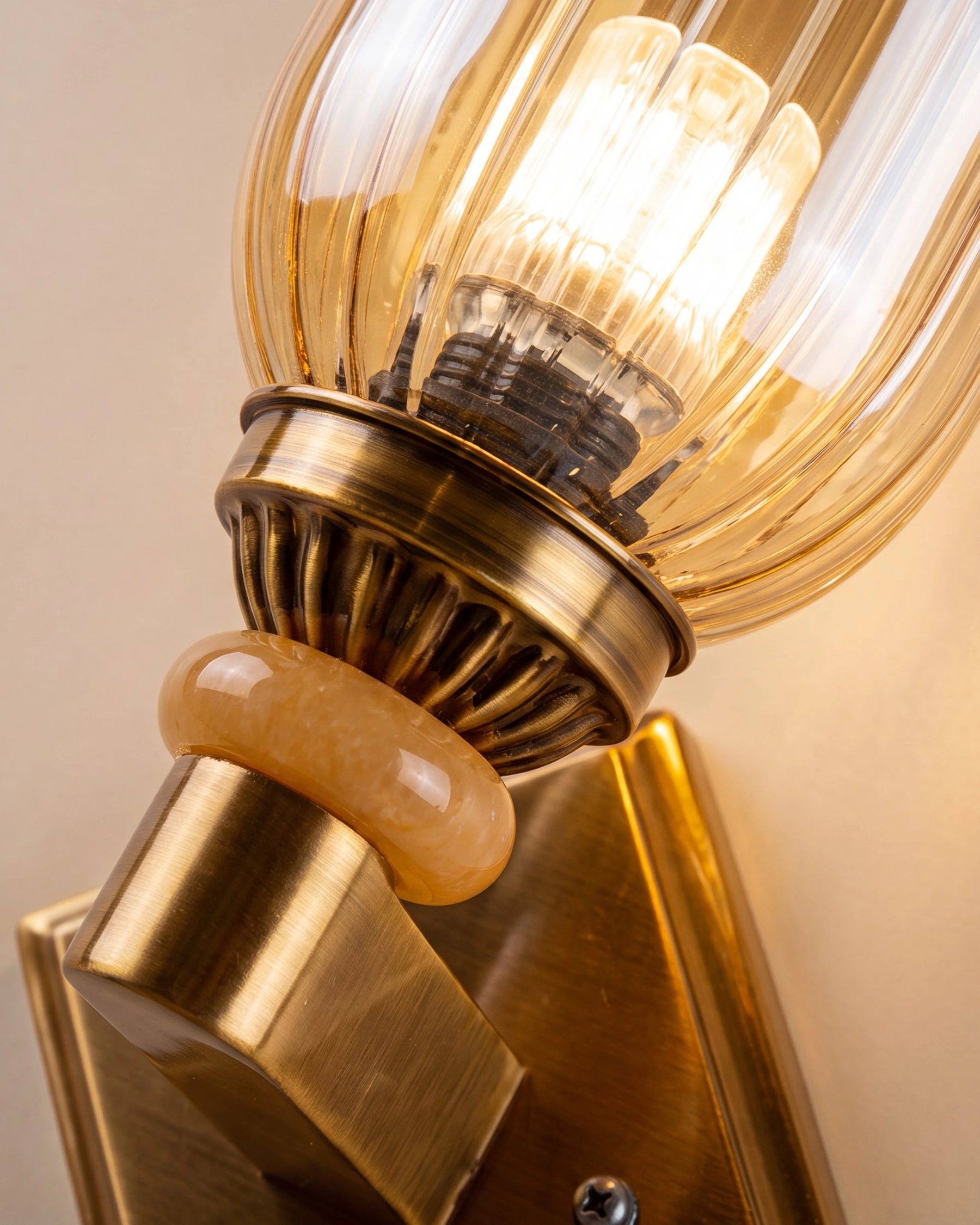 Fluted Bell Glass Wall Light 