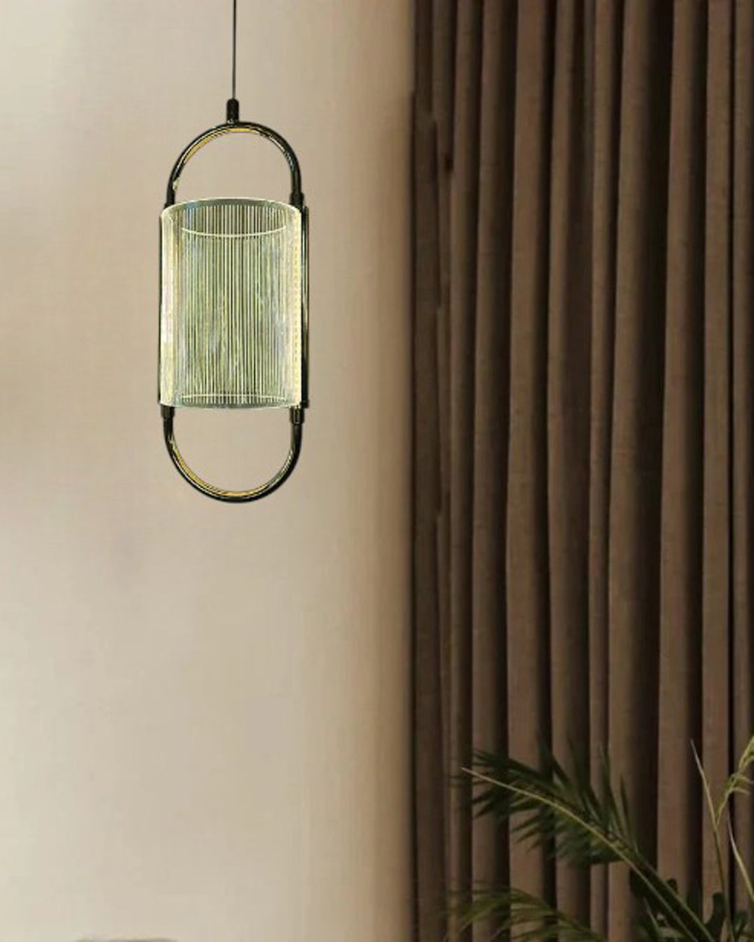 Contemporary Oval Frame Pendant Light 
