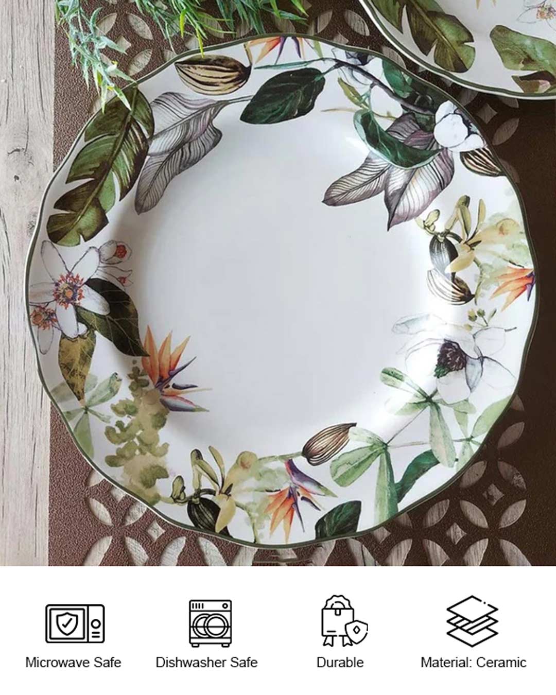 Borneo White Dinner Plate
