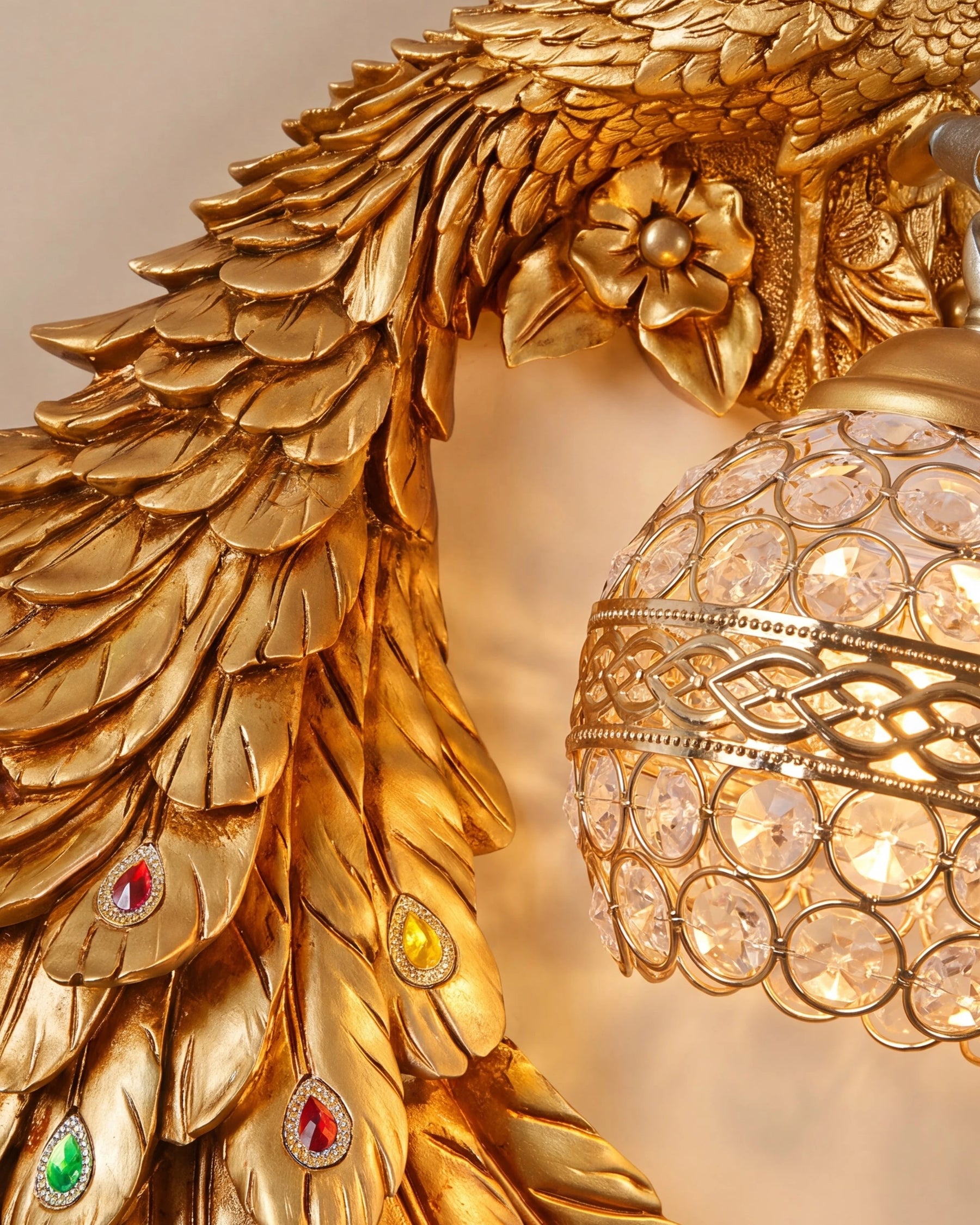 Regal Peacock Wall Sconce - Left 