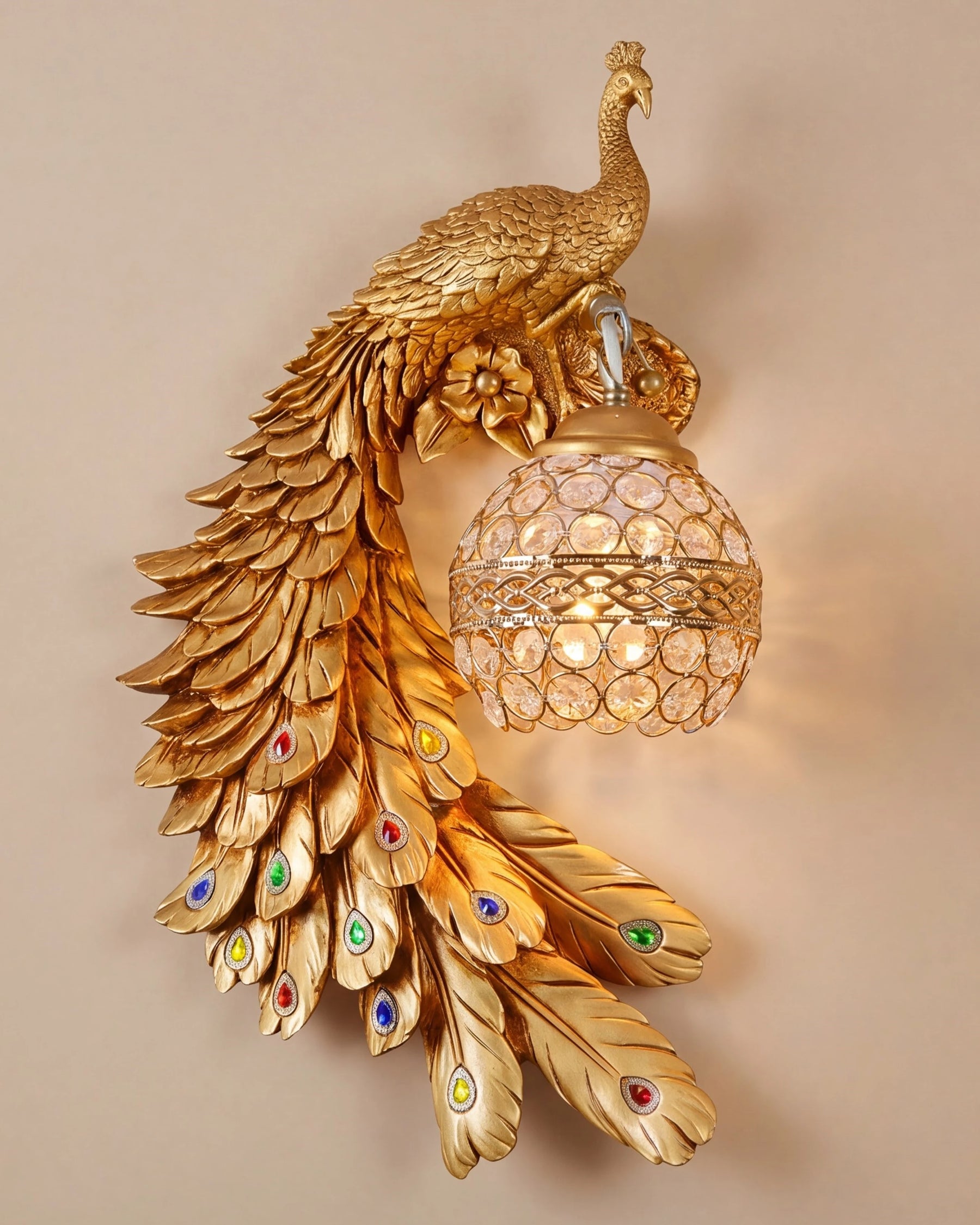Regal Peacock Wall Sconce - Left 