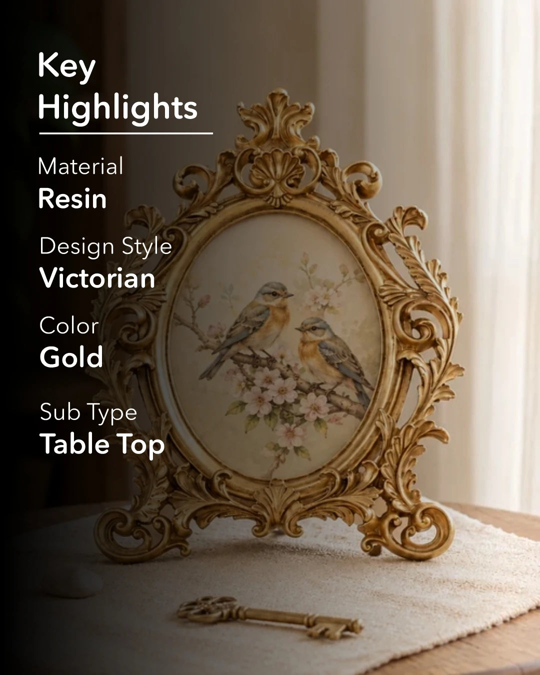 Ada - Oval Victorian Photo Frame 