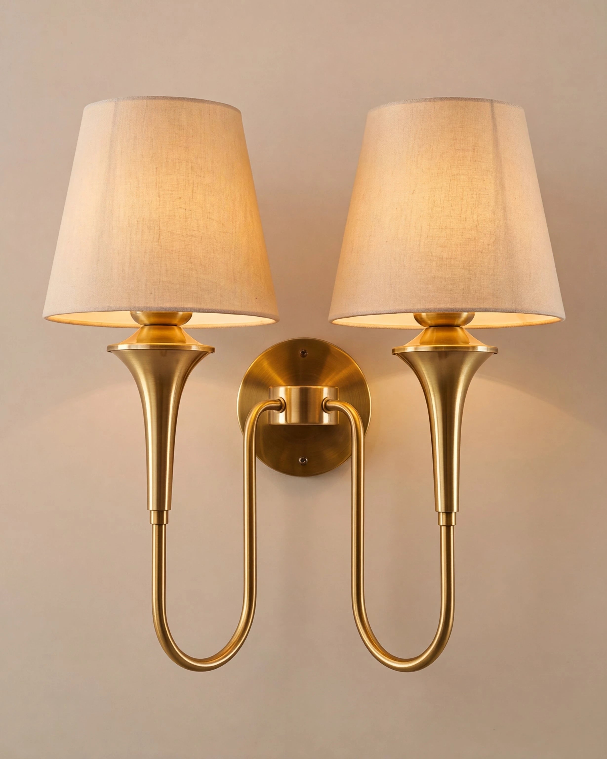 Curved Trumpet Wall Light