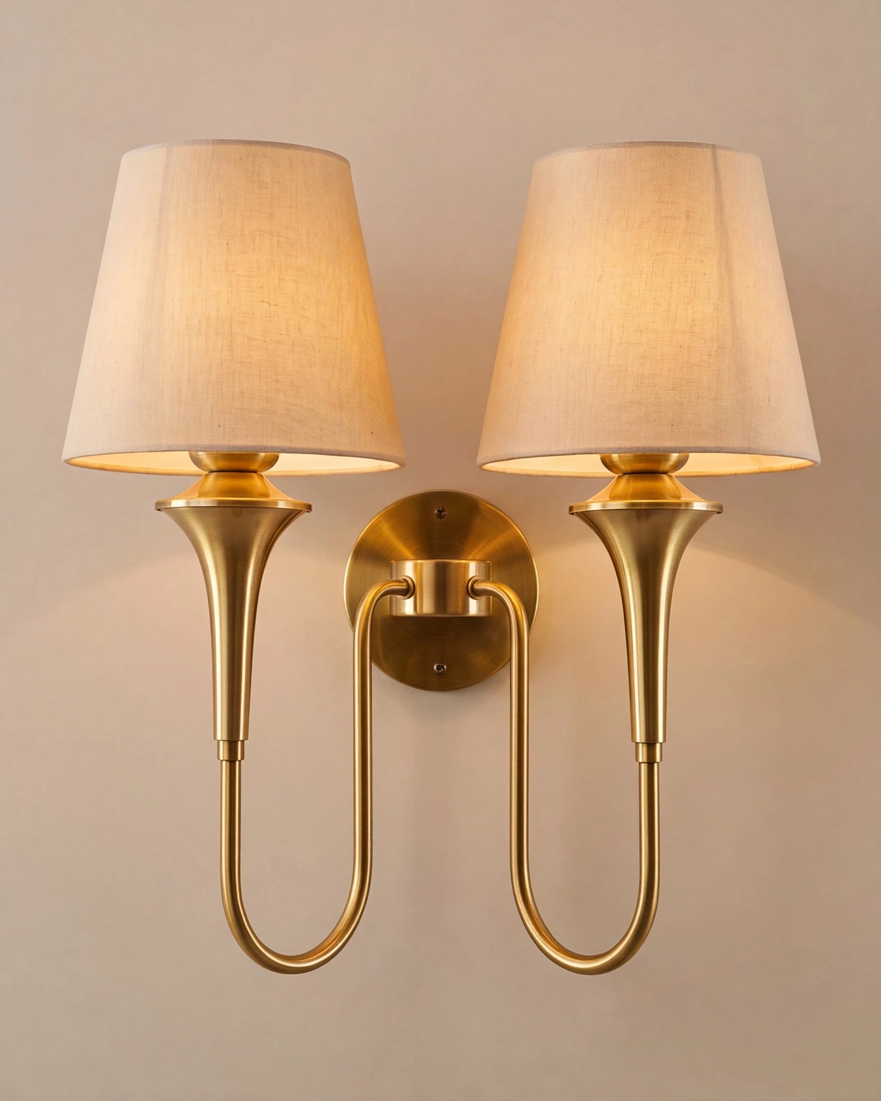 Curved Trumpet Wall Light 