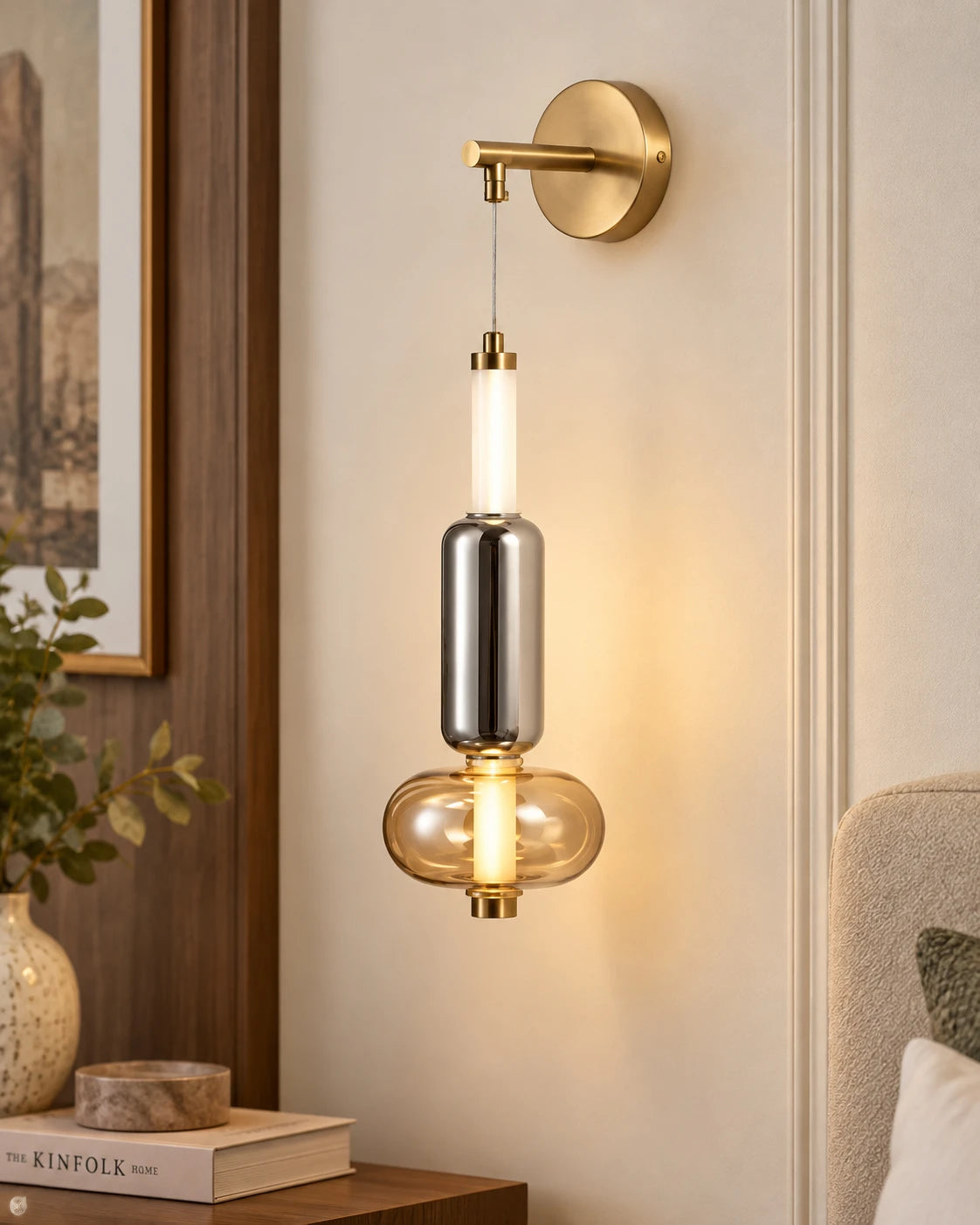 Luna Glass Drop Wall Light