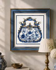 Blue & White Framed Wall Art - 12"x12"