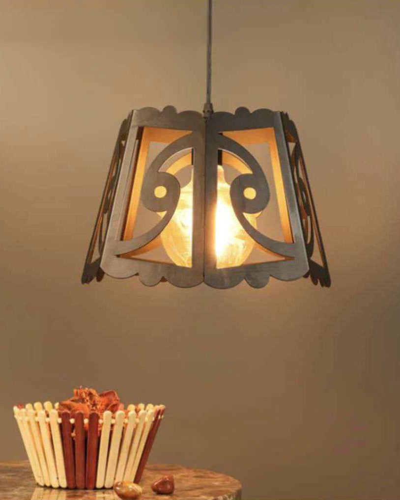 Rustic Scrollwork Pendant Lamp 