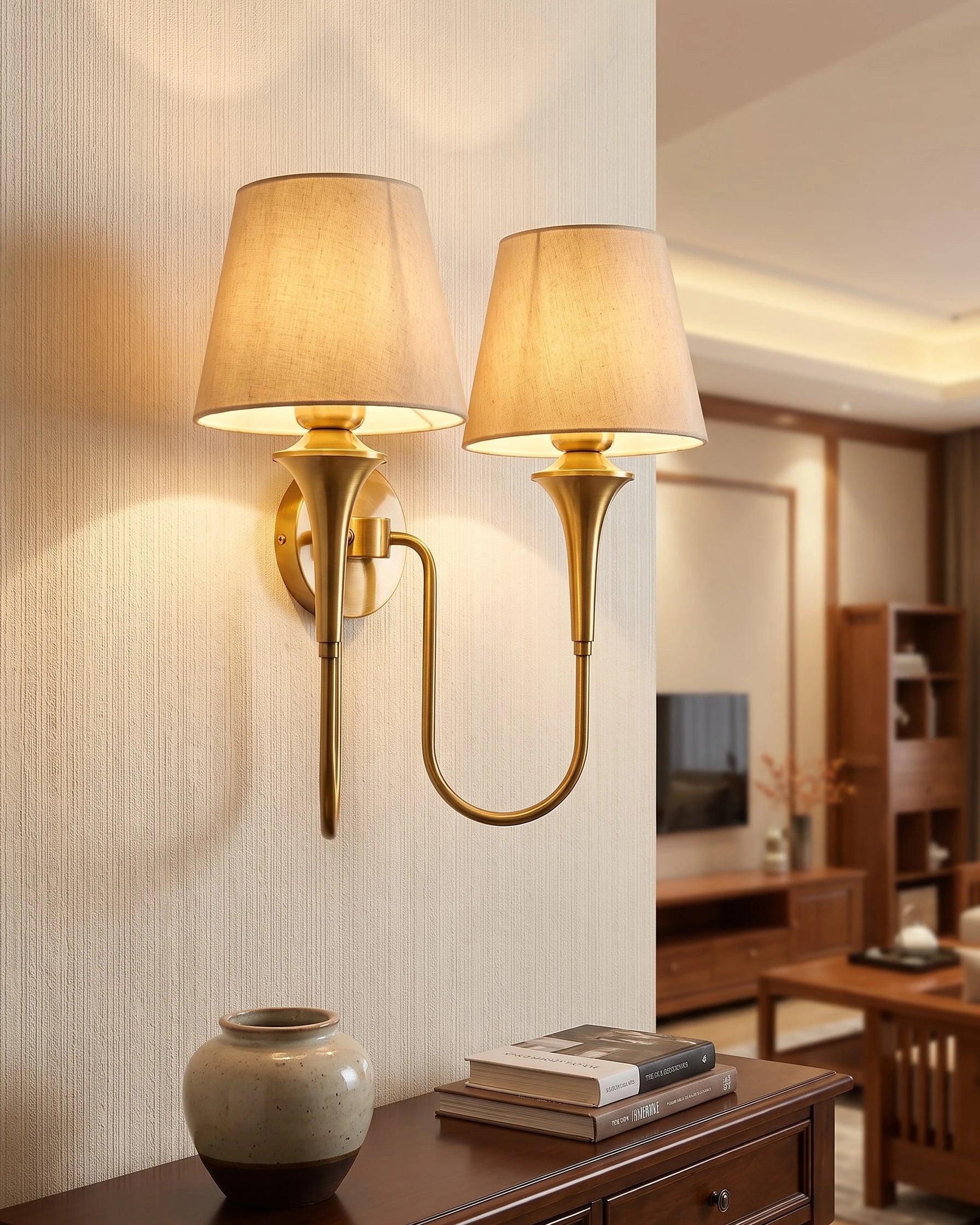 Curved Trumpet Wall Light 