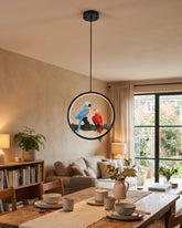 Tropical Birds Ring Pendant Light 
