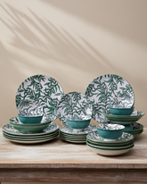 Verdant Leaf Harmony Dinner Set - 24 Piece 