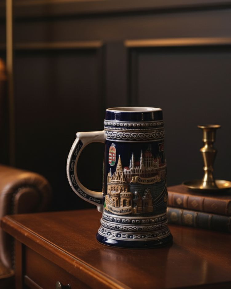 Budapest Skyline Vintage Stein Beer Mug 