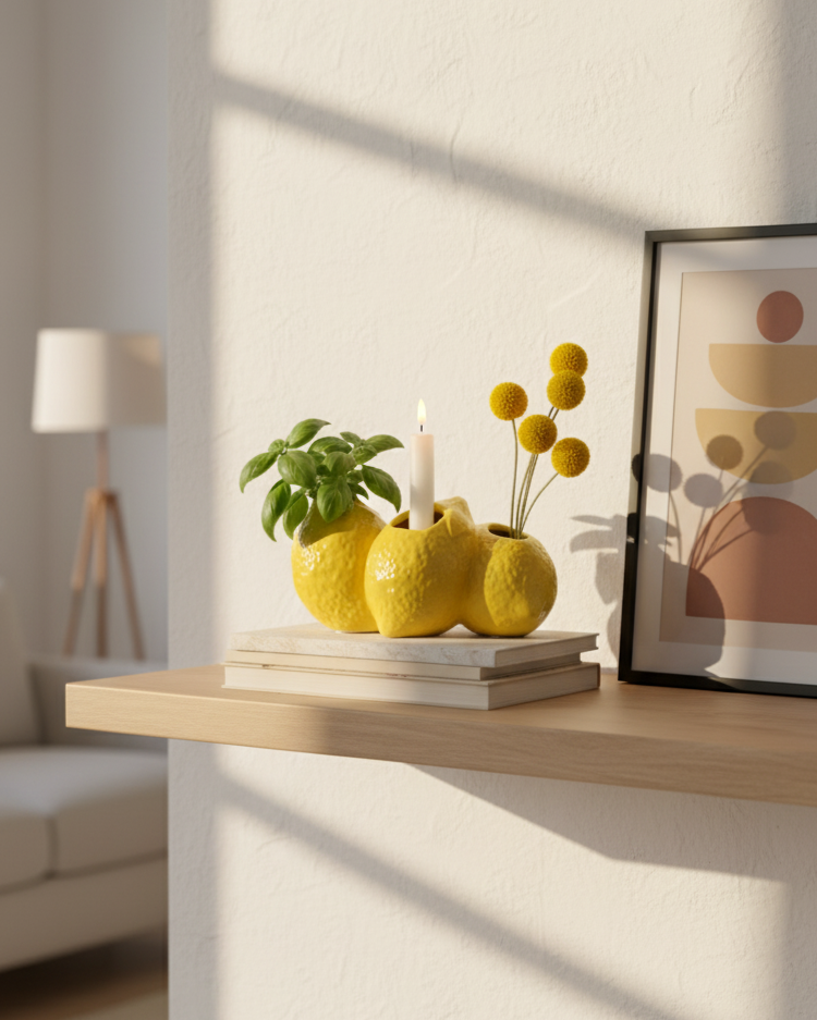 Lemon Zest Ceramic Vase 