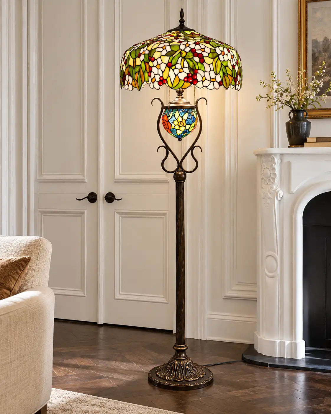 Botanical Nouveau Tiffany Floor Lamp