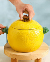 Lemon Ceramic Casserole With Lid - 3.2 Ltr 
