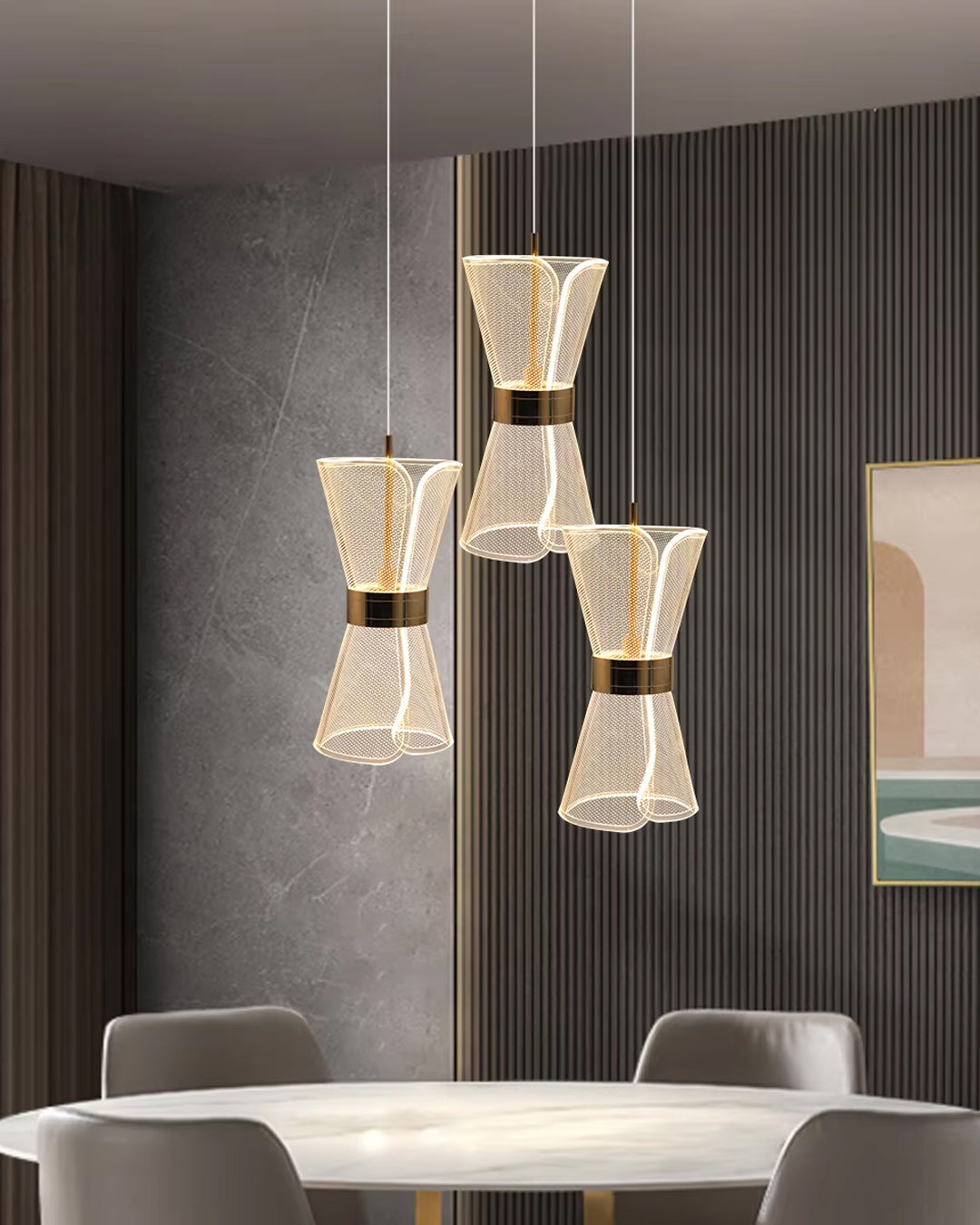 Lumi Twist Hourglass Pendant Light 
