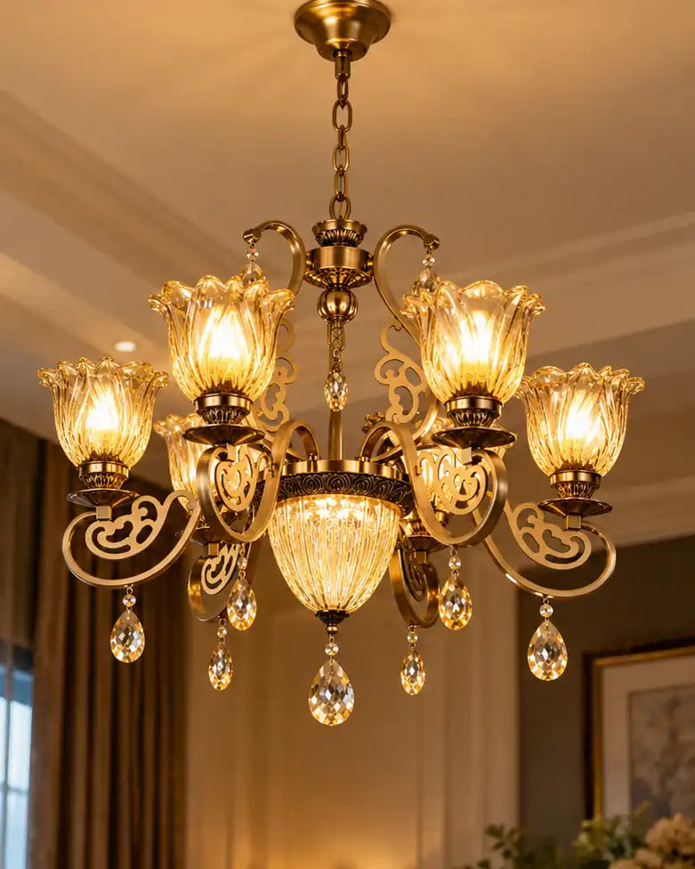 Victorian Blossom Crystal Chandelier