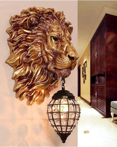 Lion Head Wall Light 