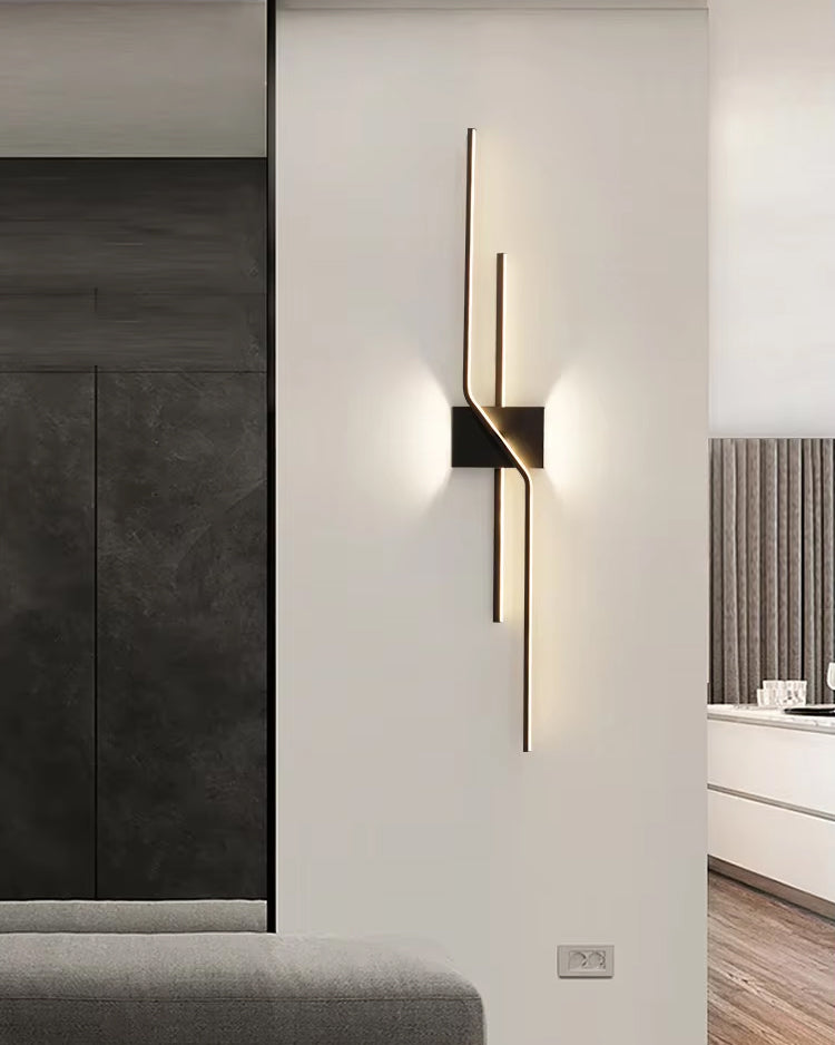 Sculptural Linear LED Wall Sconce 