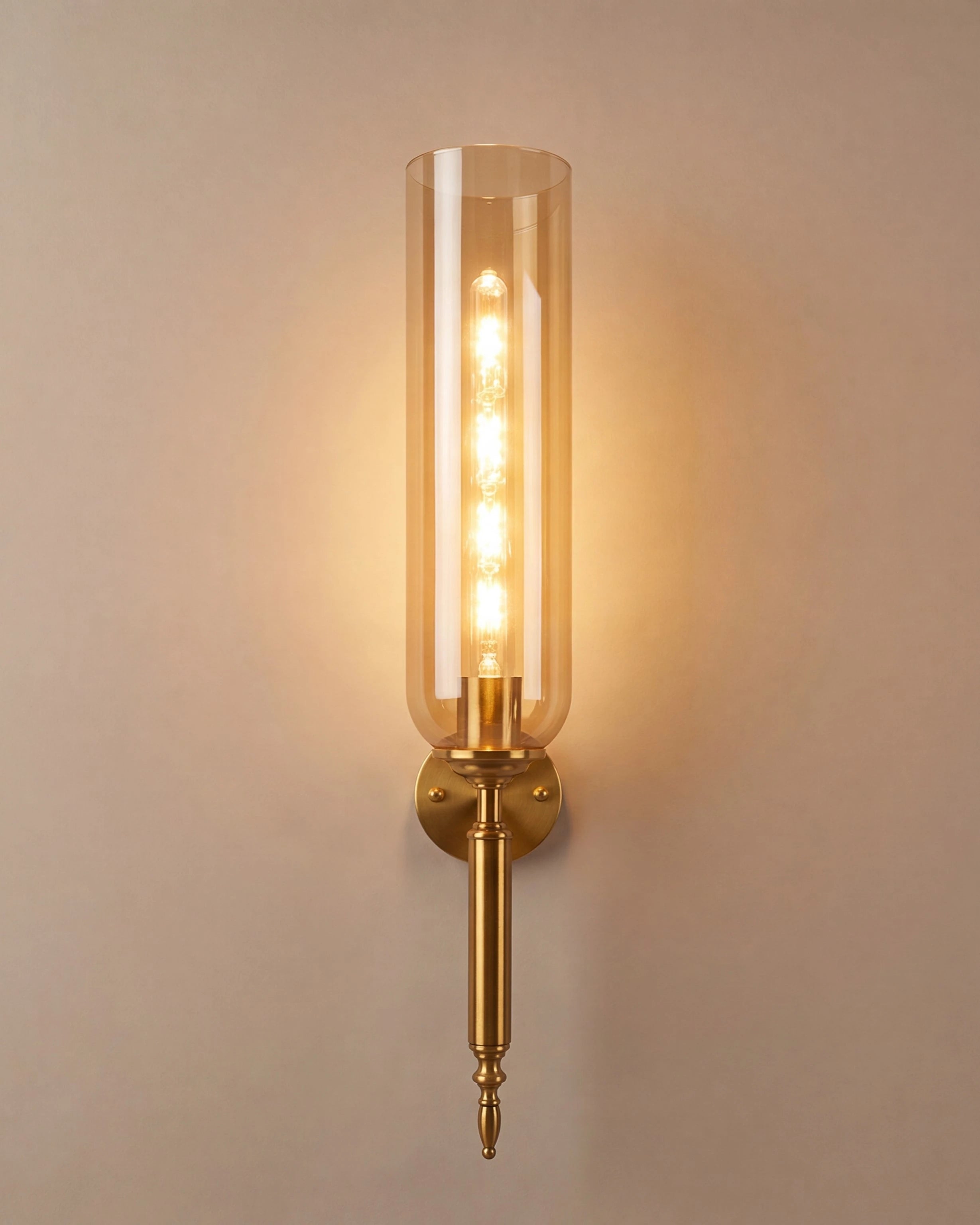 Candlelight Tube Wall Light - Amber
