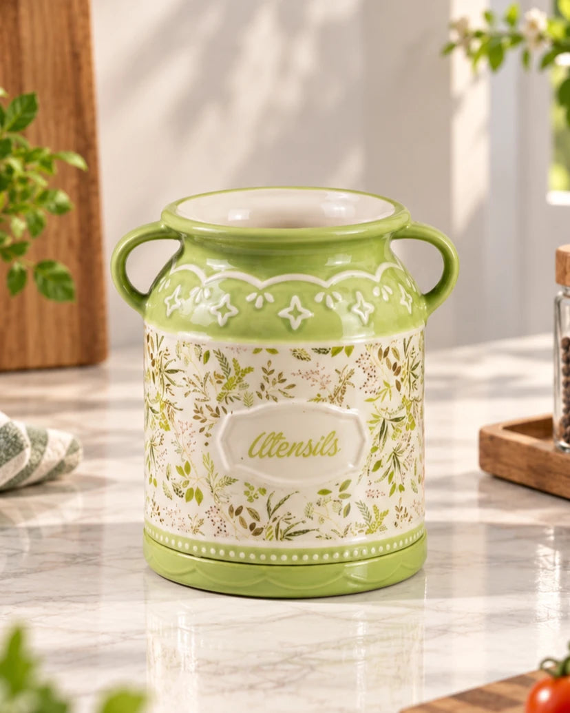 Botanical Charm Utensil Holder