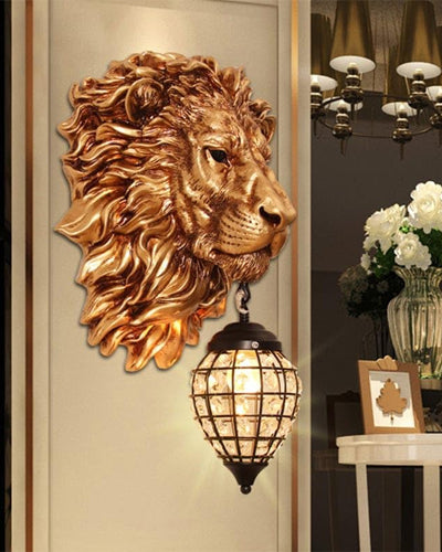 Lion Head Wall Light 