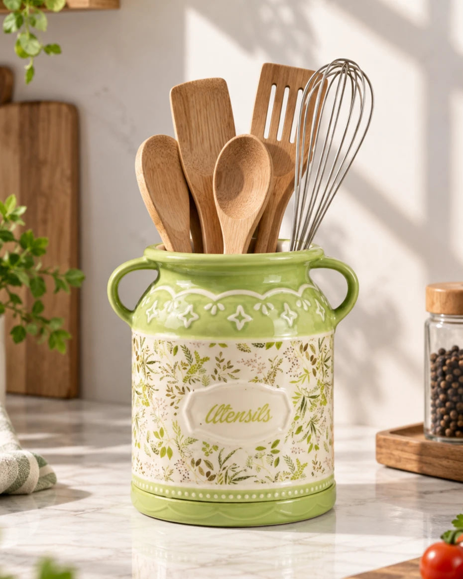 Botanical Charm Utensil Holder