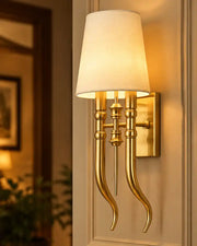 Noir Elegance Triple Arm Wall Light - White