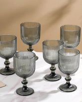 Striped Shot Glass Black - Small Set of 6 