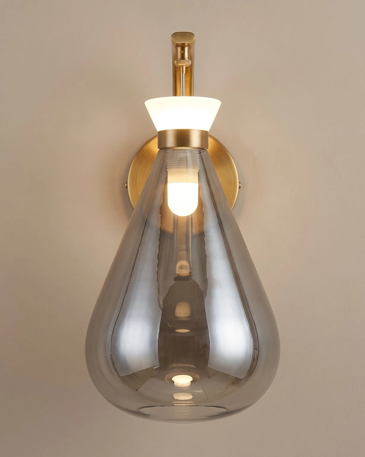 Teardrop Glass Glow Wall Light