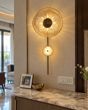 Moonstone Bloom Wall Light - Amber