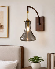 Smoke Glass Arc Wall Light