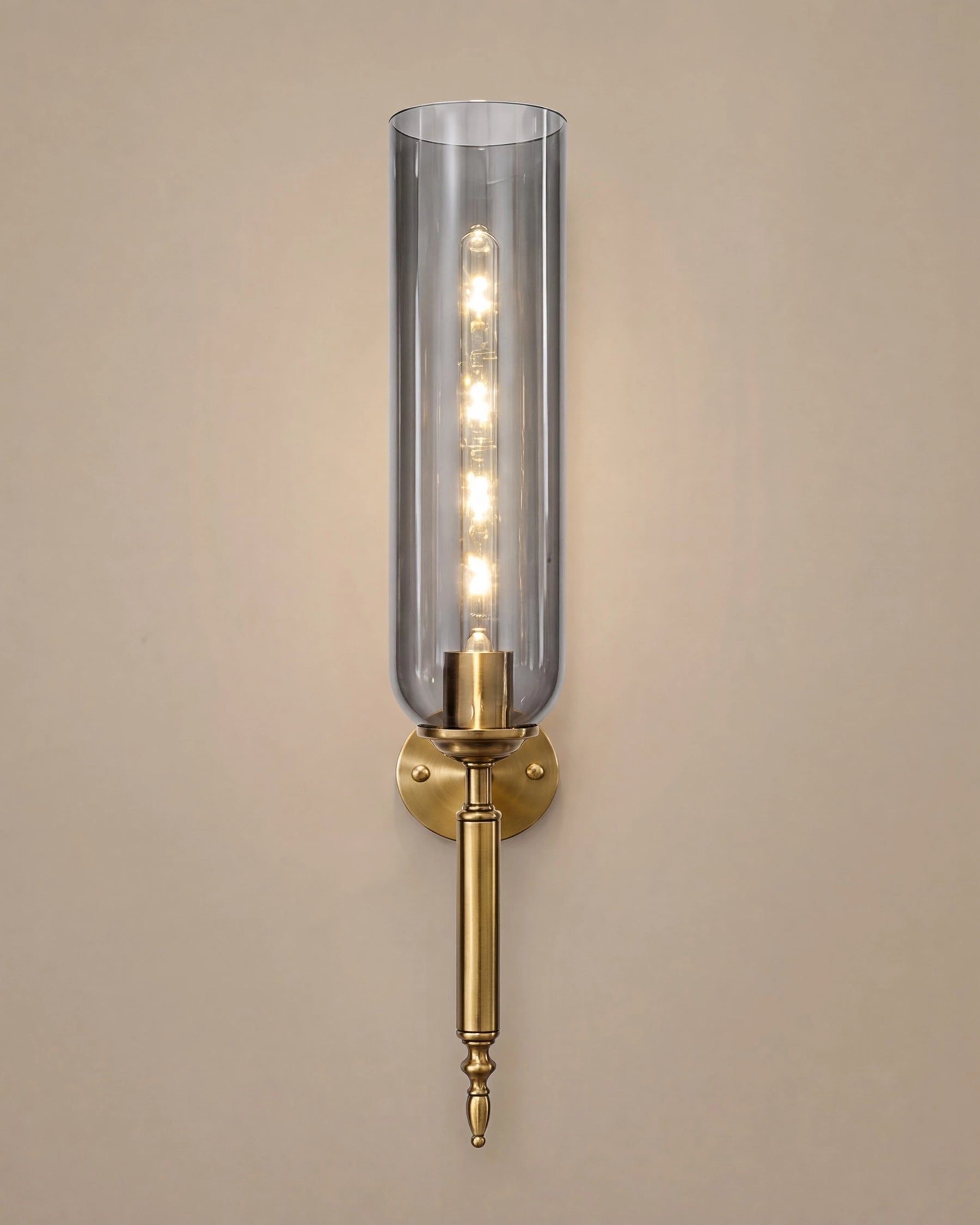 Candlelight Tube Wall Light - Smoke 