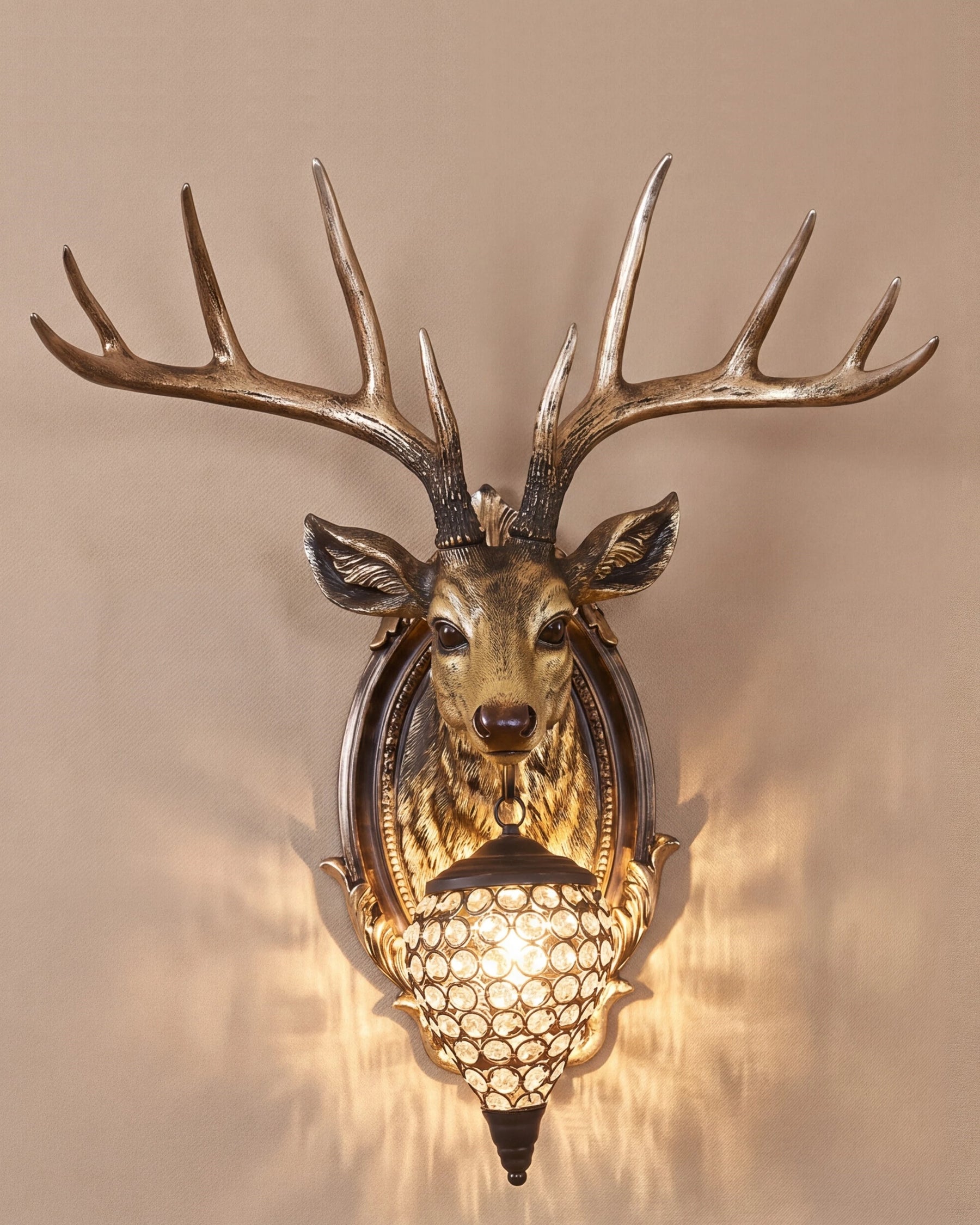 Vintage Stag Wall Sconce 