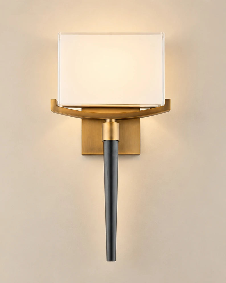 Luxe Arc Gold & Black Wall Light