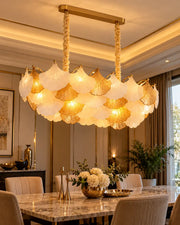 Ginkgo Leaf Rectangular Chandelier